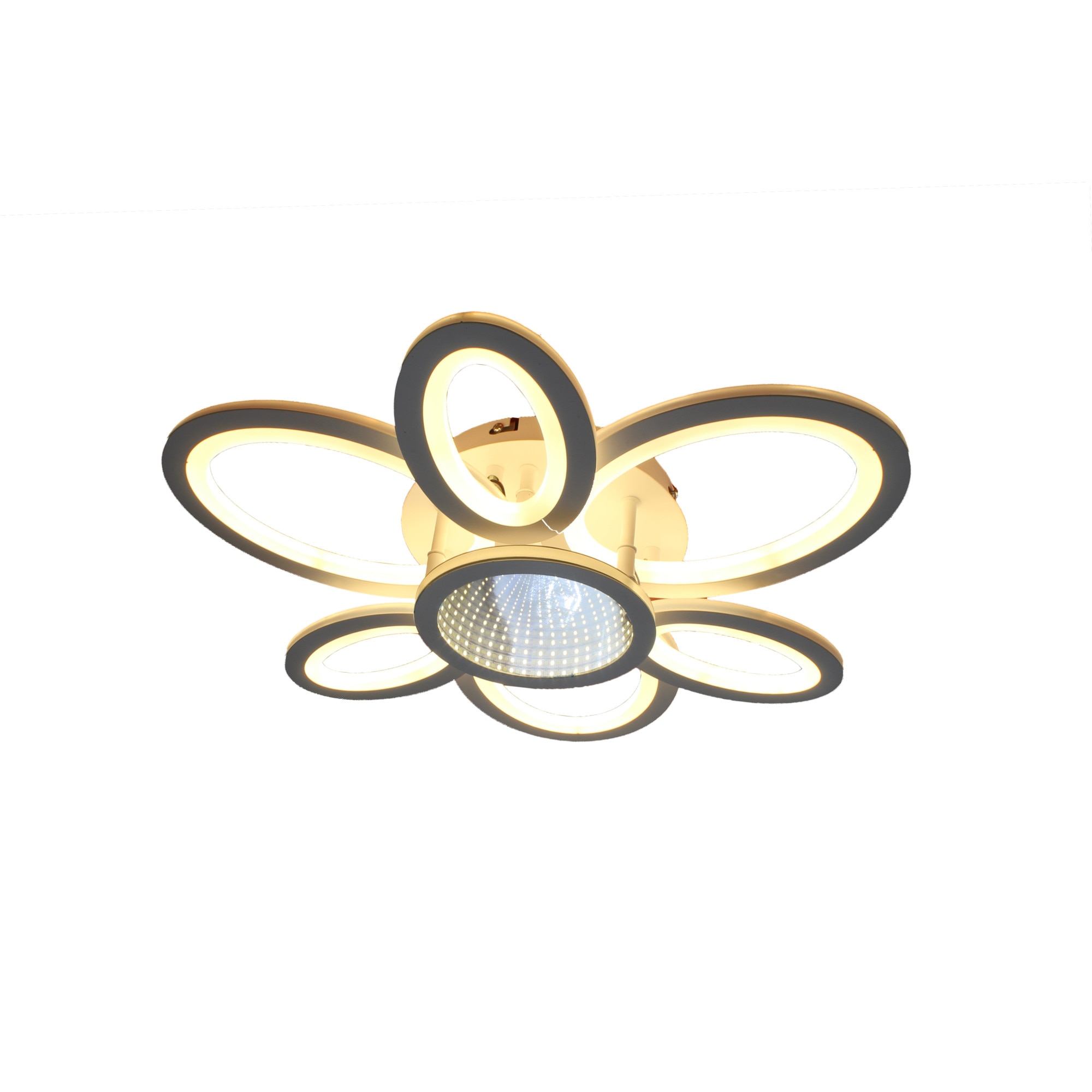 Lustra 3D Design SLS - Efect 3D, Tip soclu LED, Telecomanda, 160 w, 3 Tipuri de lumina