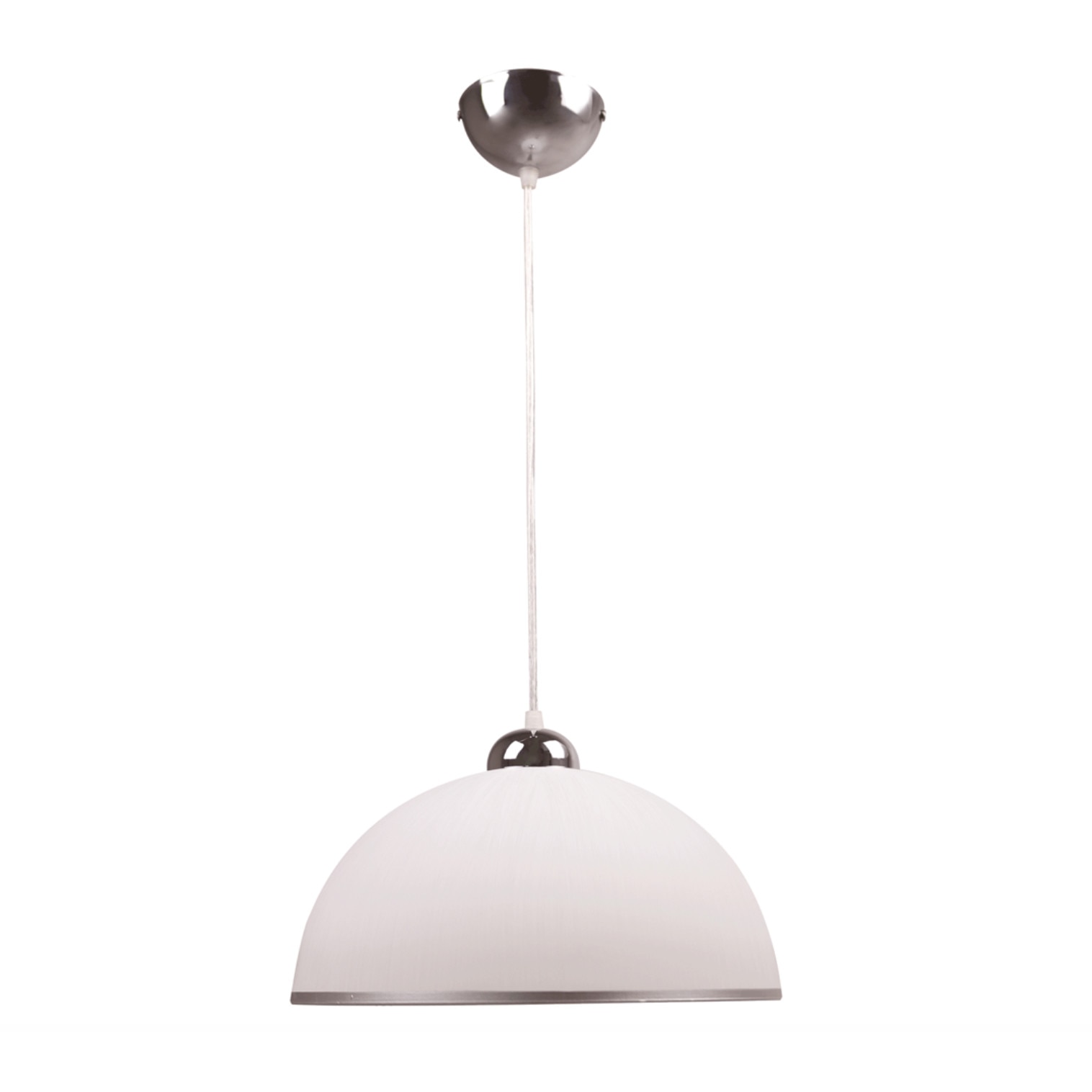 Pendul Deca Crom+Alb 1XE27 Alb Crom 500 mm