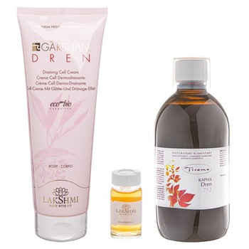 Set 3 produse anticelulitice cu efect de drenaj limfatic 810ml, Lakshmi Set 3 produse anticelulitice cu efect de drenaj limfatic 810ml, Lakshmi