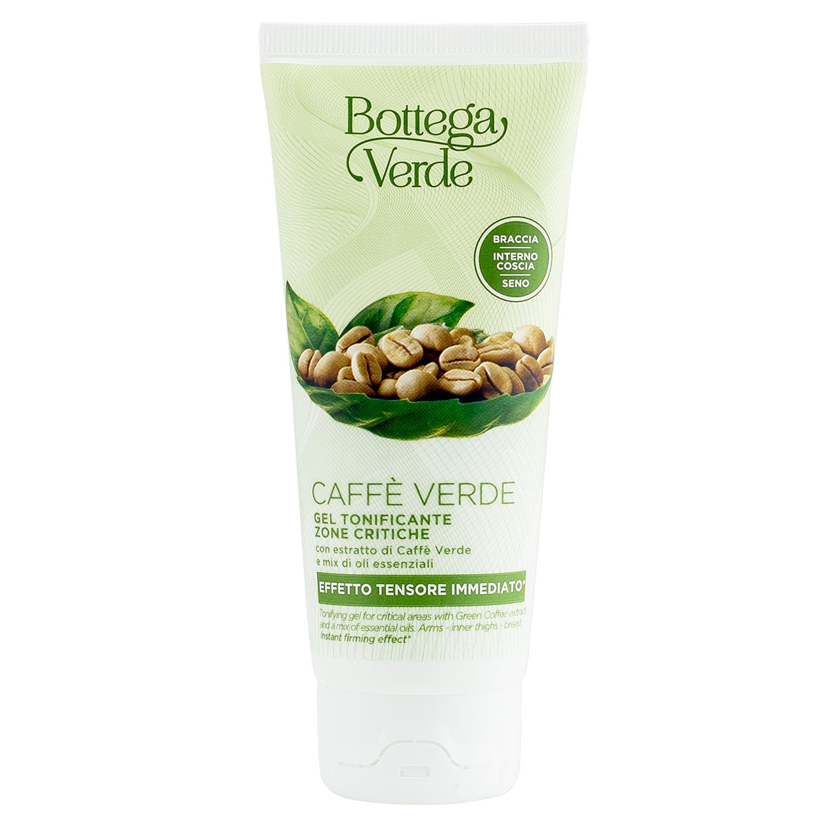 Gel de tonifiere pentru zonele critice cu extract de cafea verde si mix de uleiuri esentiale - Caffè Verde, 100 ML, Bottega Verde