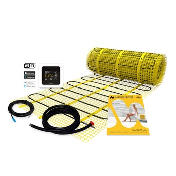Kit covor incalzire in pardoseala Magnum Heating 4,5 mp , 675 W , cu termostat digital Magnum MRC cu WiFi control Kit covor incalzire in pardoseala Magnum Heating 4,5 mp , 675 W , cu termostat digital Magnum MRC cu WiFi control