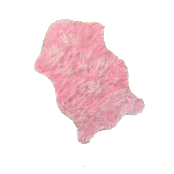 Covoras de baie imitatie blana 60x90cm, Chilai Home by Alessia, Pelus Pink