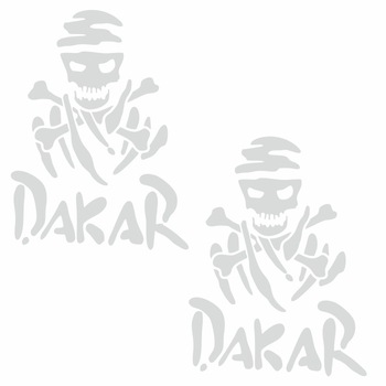 Set doua stickere decorative tuning, dakar, cap de schelet, automobile sport de teren, 4x4, dimensiune sticker 30 x 22 cm, alb Set doua stickere decorative tuning, dakar, cap de schelet, automobile sport de teren, 4x4, dimensiune sticker 30 x 22 cm, alb