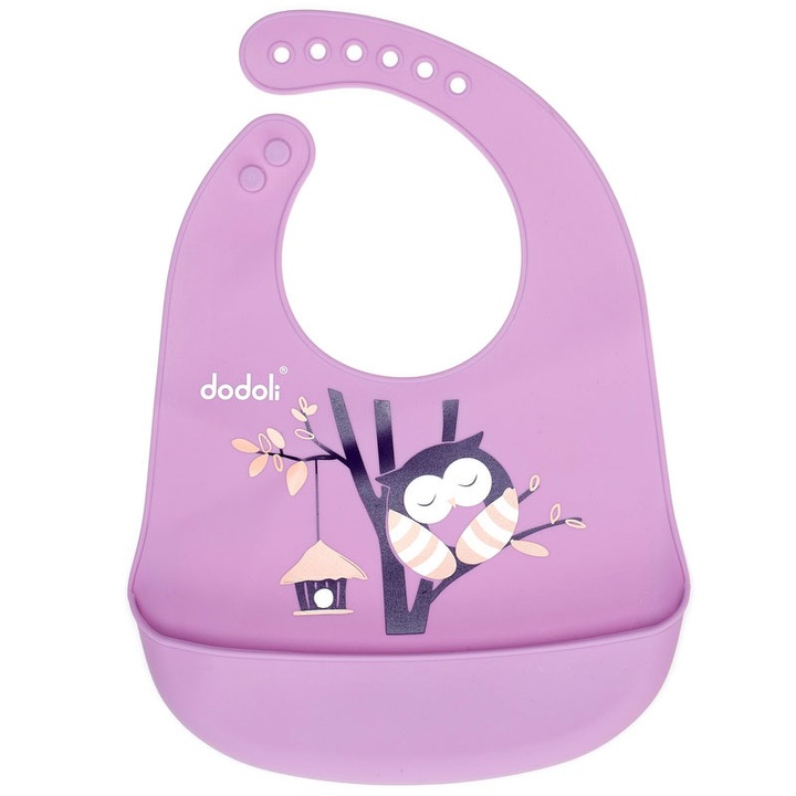 Силиконов лигавник за разнообразяване с джоб, Dodoli, Bufnita