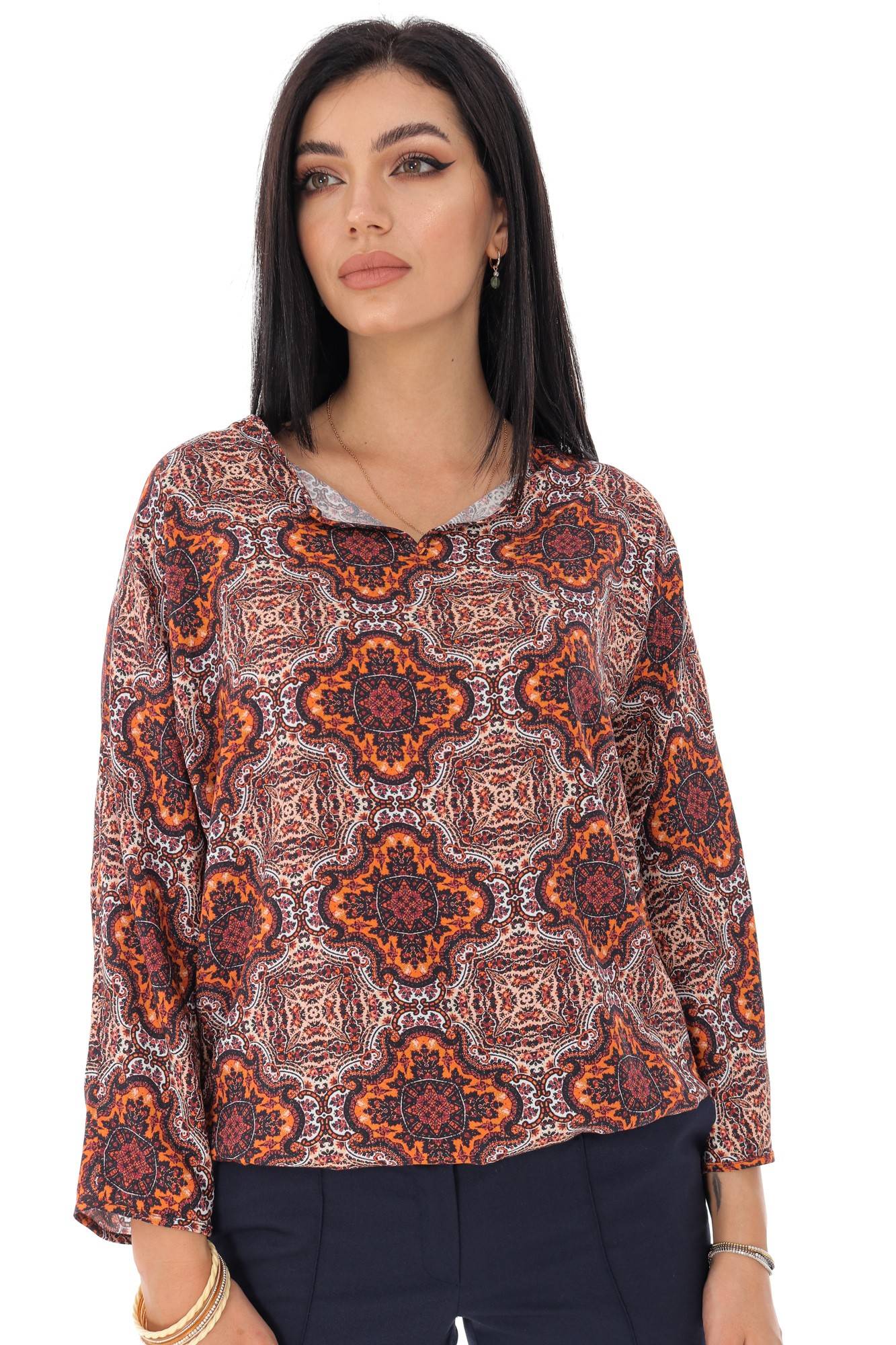 Bluza lejera cu imprimeu paisley - ROH - BR2316