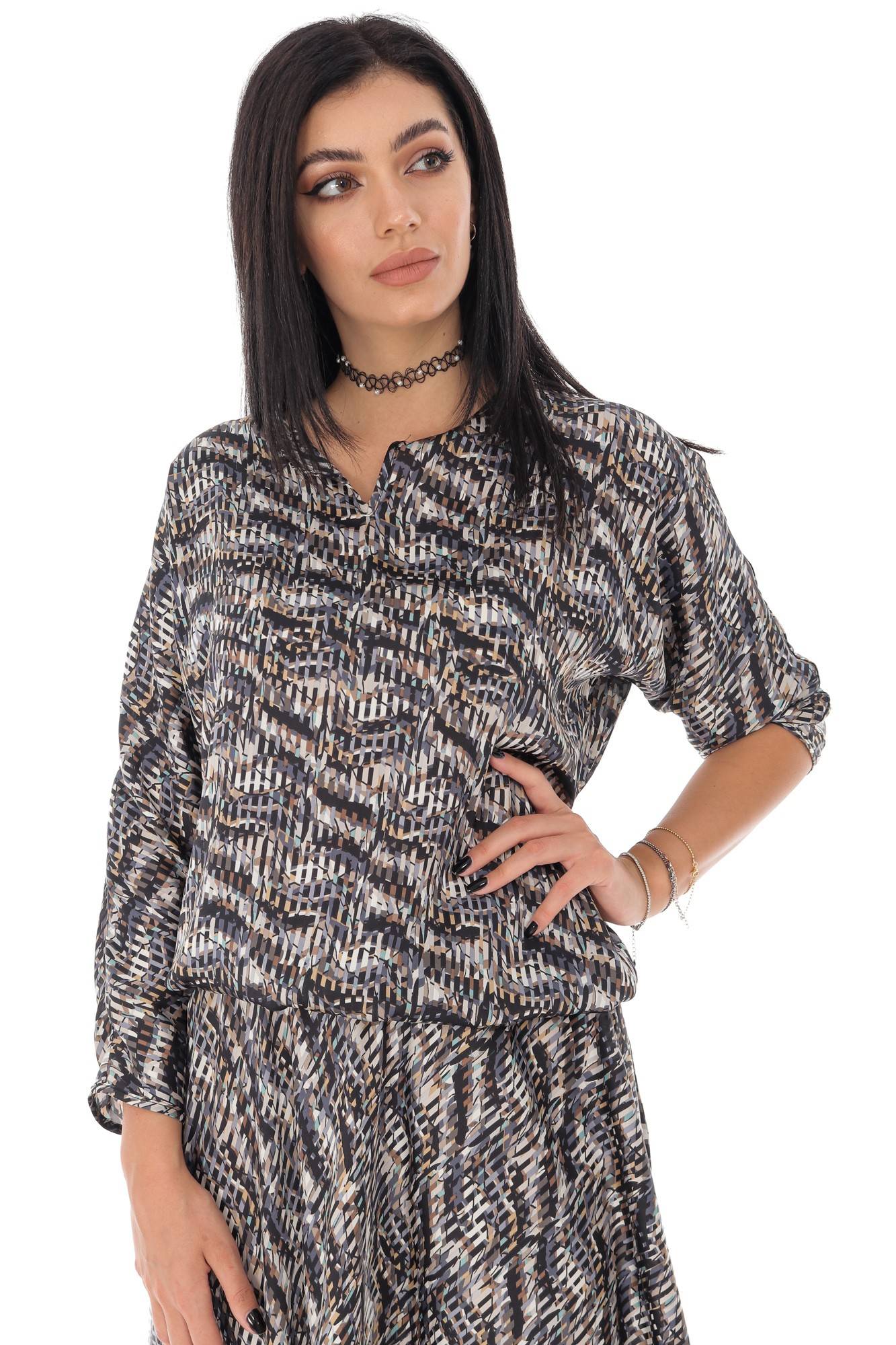Bluza lejera, din satin - ROH - BR2315