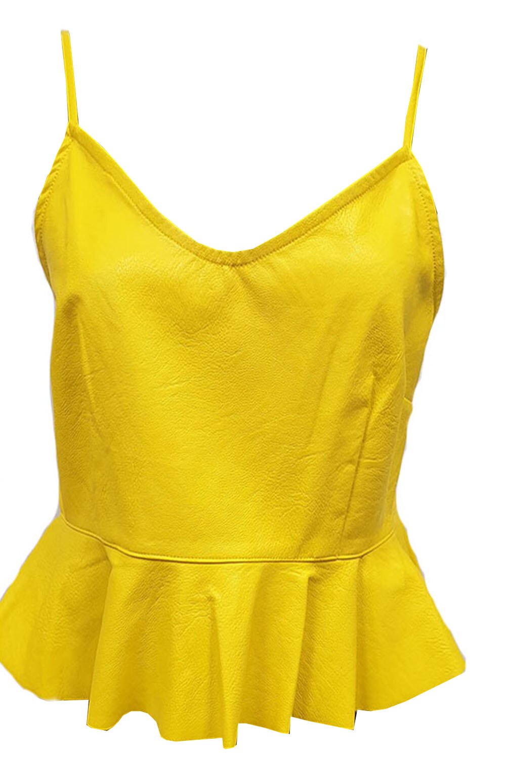 Top dama Tally Weijl, imitatie piele, Galben