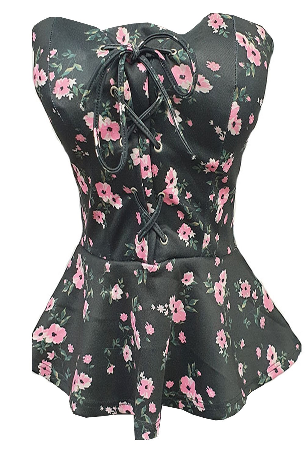 Top dama Tally Weijl,culoare negru cu imprimeuri florale,marime S