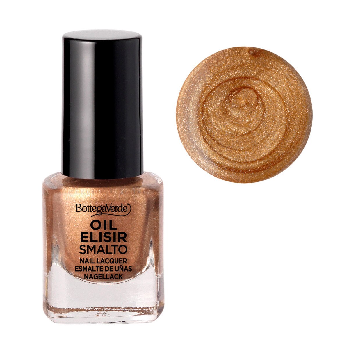 Lac de unghii stralucitor, auriu - Smalto, 5 ML, Bottega Verde