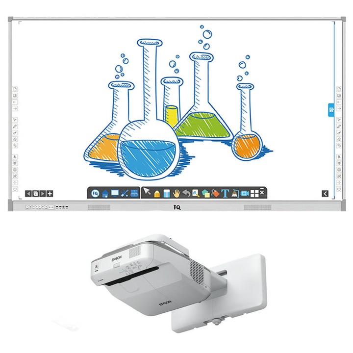 Pachet interactiv IQBoard Evolution AiO 100 inch Future Teaching - All in one conceptual design