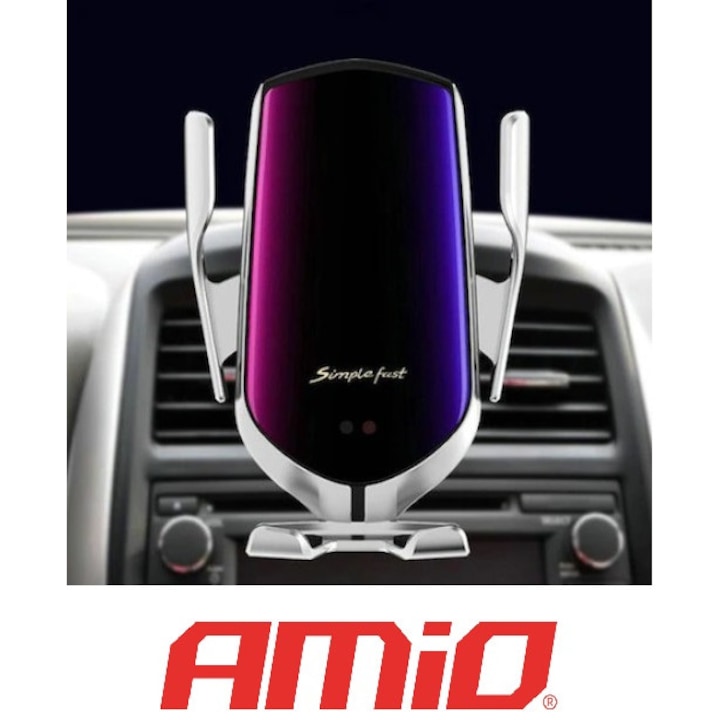 Стойка поставка държач безжично зарядно за телефони с 10W Fast Wireless Charger AMIO R11, Универсална за кола , Функция QI-1брой