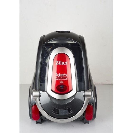 Aspirator Profesional ZILAN ZLN-3529 Negru/Rosu, 2000 W, Filtru HEPA, Capacitate 2 L, Filtrare Ciclonica, Accesorii Incluse, Furtun Flexibil, Tija din Inox, Design Modern