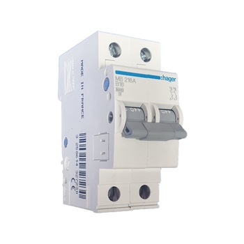 Siguranta automata 2P 16A curba B Hager MB216A Siguranta automata 2P 16A curba B Hager MB216A
