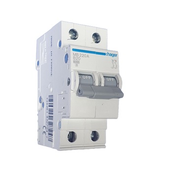 Siguranta automata 2P 20A curba B Hager MB220A Siguranta automata 2P 20A curba B Hager MB220A