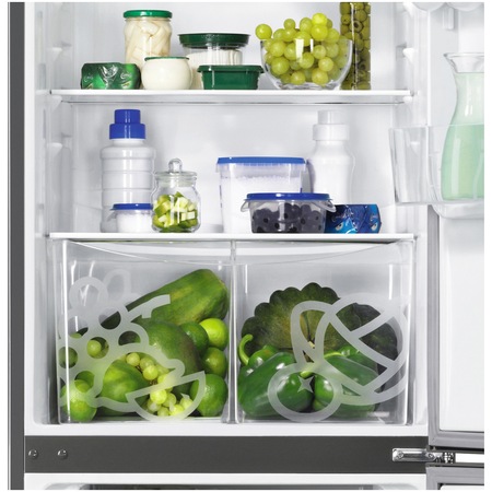 Combina frigorifica Zanussi ZNLN34FX2, 329 l, Clasa F, H 185 cm, Inox antiamprenta