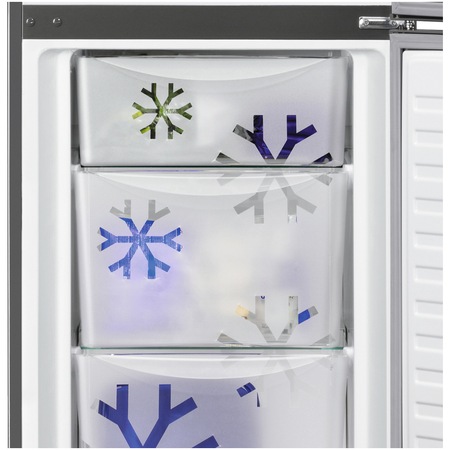 Combina frigorifica Zanussi ZNLN34FX2, 329 l, Clasa F, H 185 cm, Inox antiamprenta