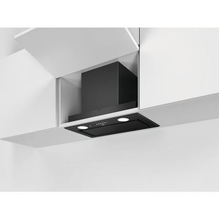Hota incorporabila Electrolux LFG716R, Putere de absorbtie 700 mc/h, Conectivitate plita, Iluminare LED, Clasa A, 54 cm, Negru mat