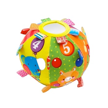 Minge senzoriala textila, cu oglinda pentru bebelusi - Krista® Minge senzoriala textila, cu oglinda pentru bebelusi - Krista®