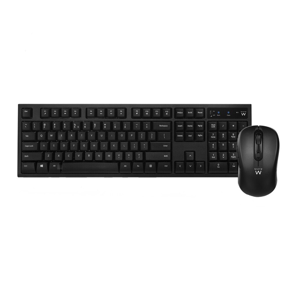 Kit tastatura si mouse Ewent EW3193, fara fir, Negru