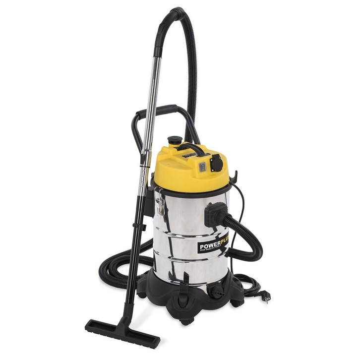 Aspirator umed/uscat POWERPLUS HIGH QWALITY TOOLS POWX324, 1200w, priza suplimentara, 30l