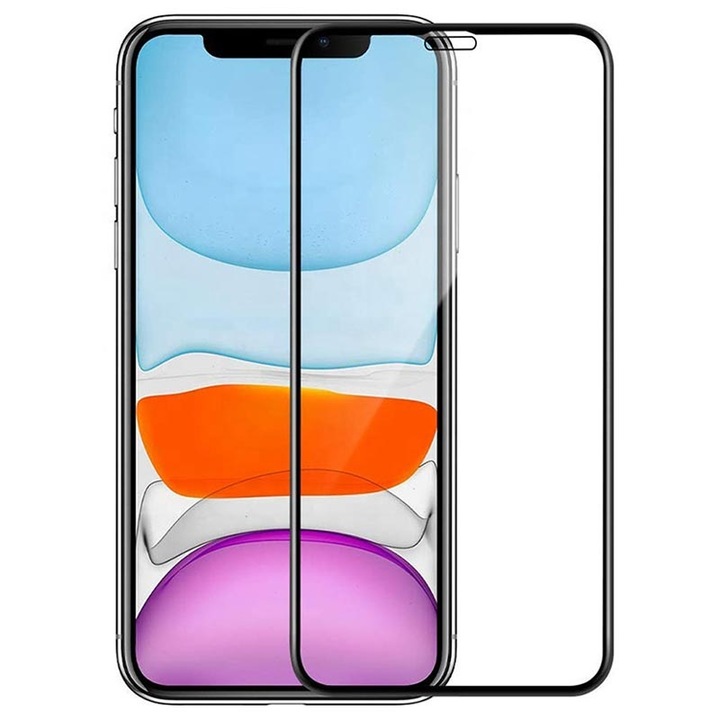 Protector de sticla, Smart Glass, pentru iPhone 11, negru