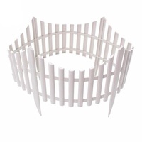 Set 4 buc gard pentru gradina 60x33cm,lungime totala 2.4m, alb