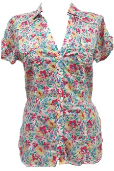 Camasa dama Tally Weijl,culoare crem cu imprimeu floral ,marime 38 Camasa dama Tally Weijl,culoare crem cu imprimeu floral ,marime 38