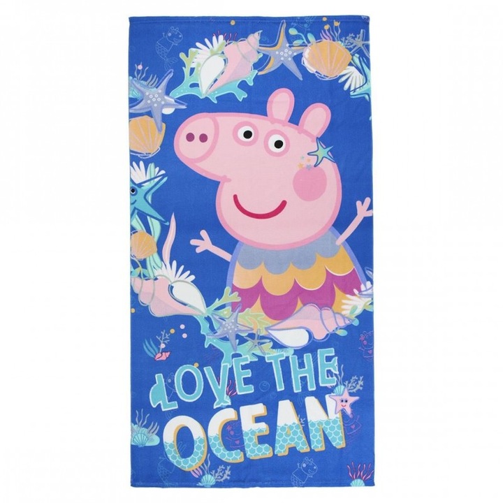 Peppa Pig Törülköző Love The Ocean, 70x140cm, Többszínű