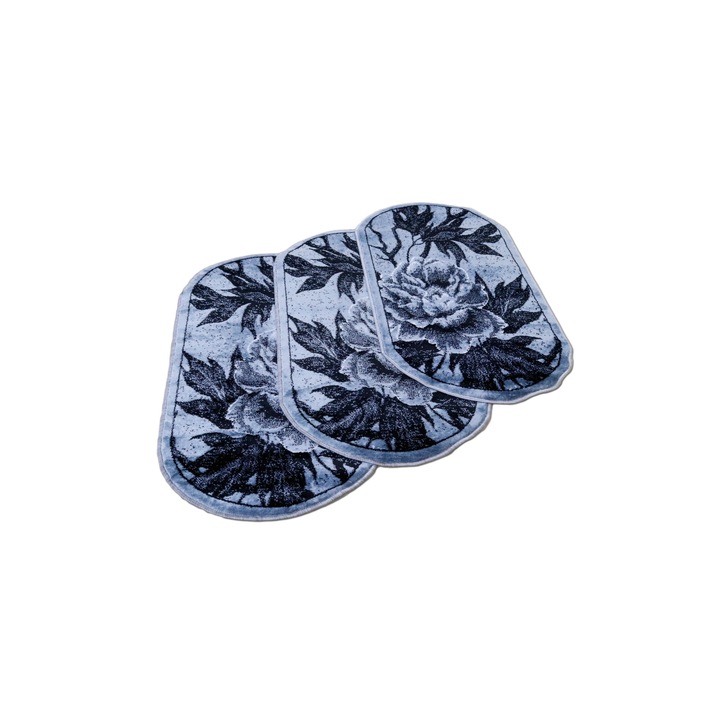 Set 3 buc.Covor Gold COLLECTION 60X130 cm oval -0840 gri