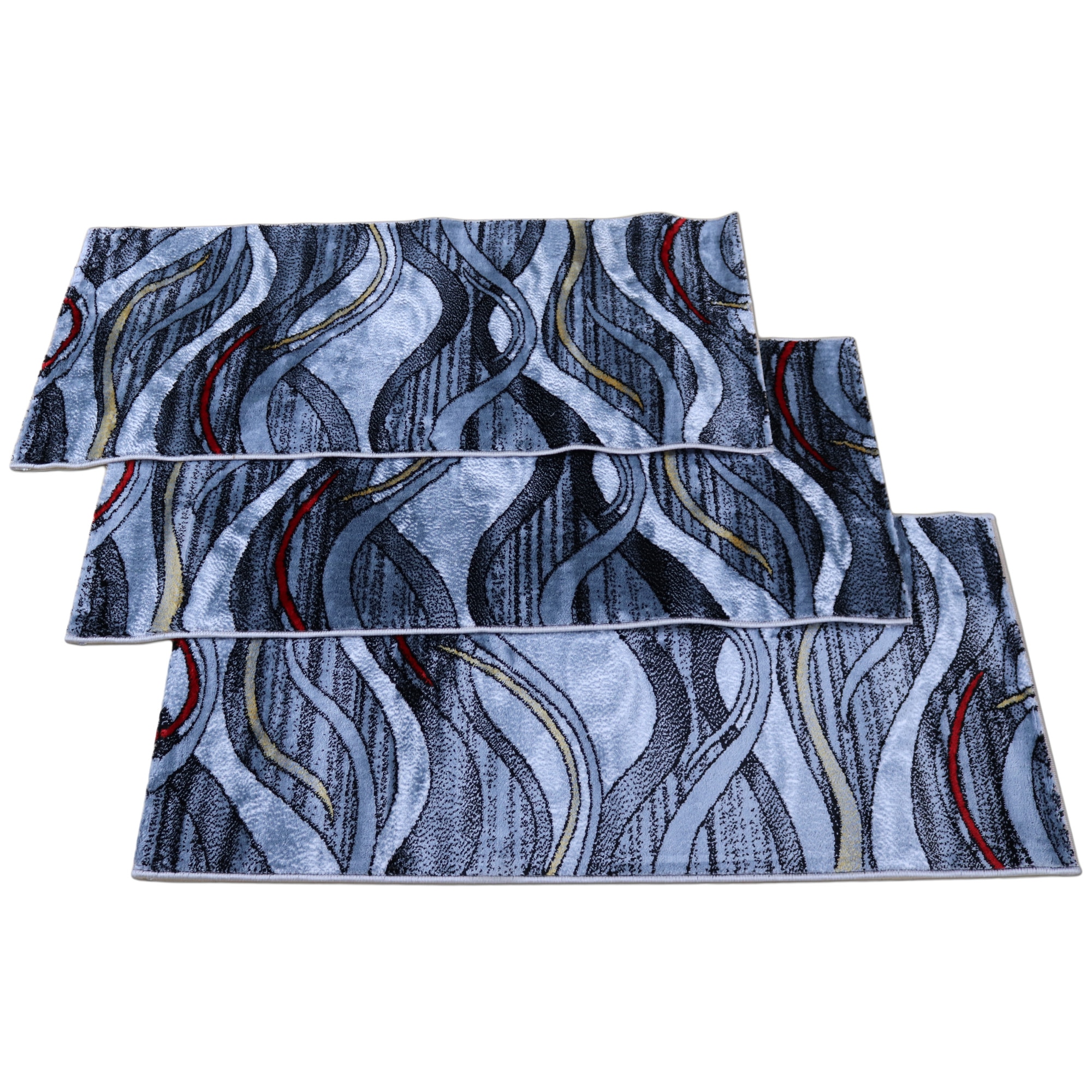 Set 3 buc.Covor Gold COLLECTION 60X130 cm -0845 gri/bej