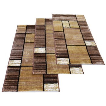 Set 3 buc.Covor Gold COLLECTION 60X130 cm -0846 maro/bej Set 3 buc.Covor Gold COLLECTION 60X130 cm -0846 maro/bej