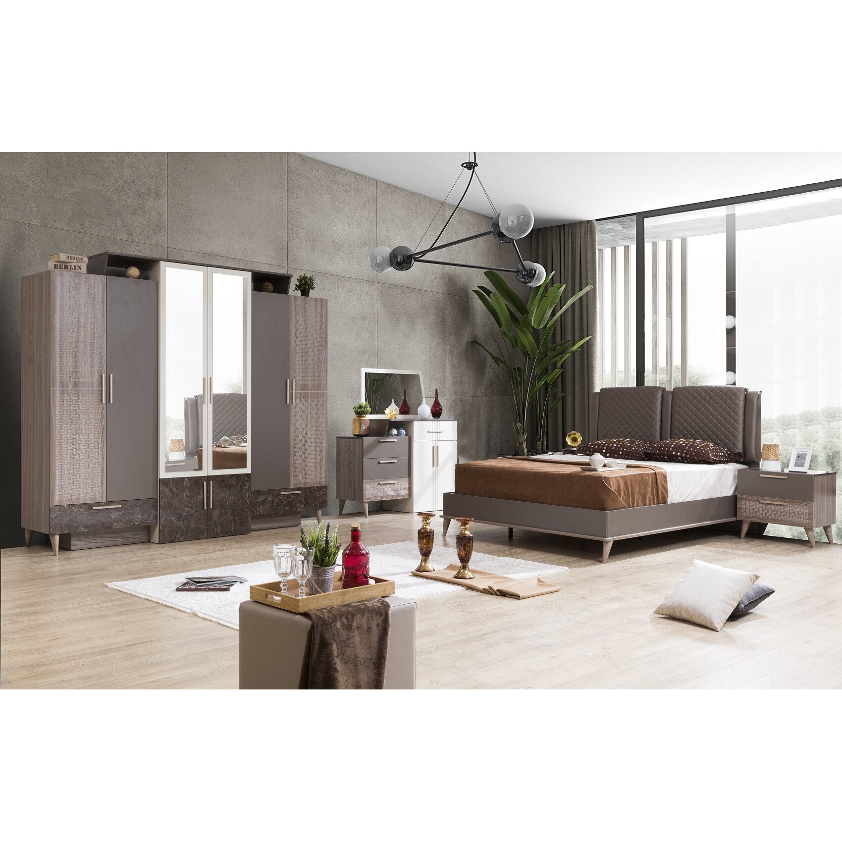 Set dormitor Alpino Safran 5 corpuri