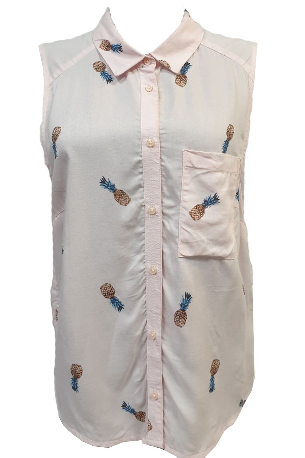 Bluza dama Tally Weijl, roz cu imprimeu ananas , XL