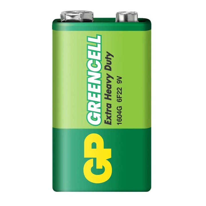 Baterie zinc carbon GP 6F22 Greencell 1604GLF-B 1 buc. 9V