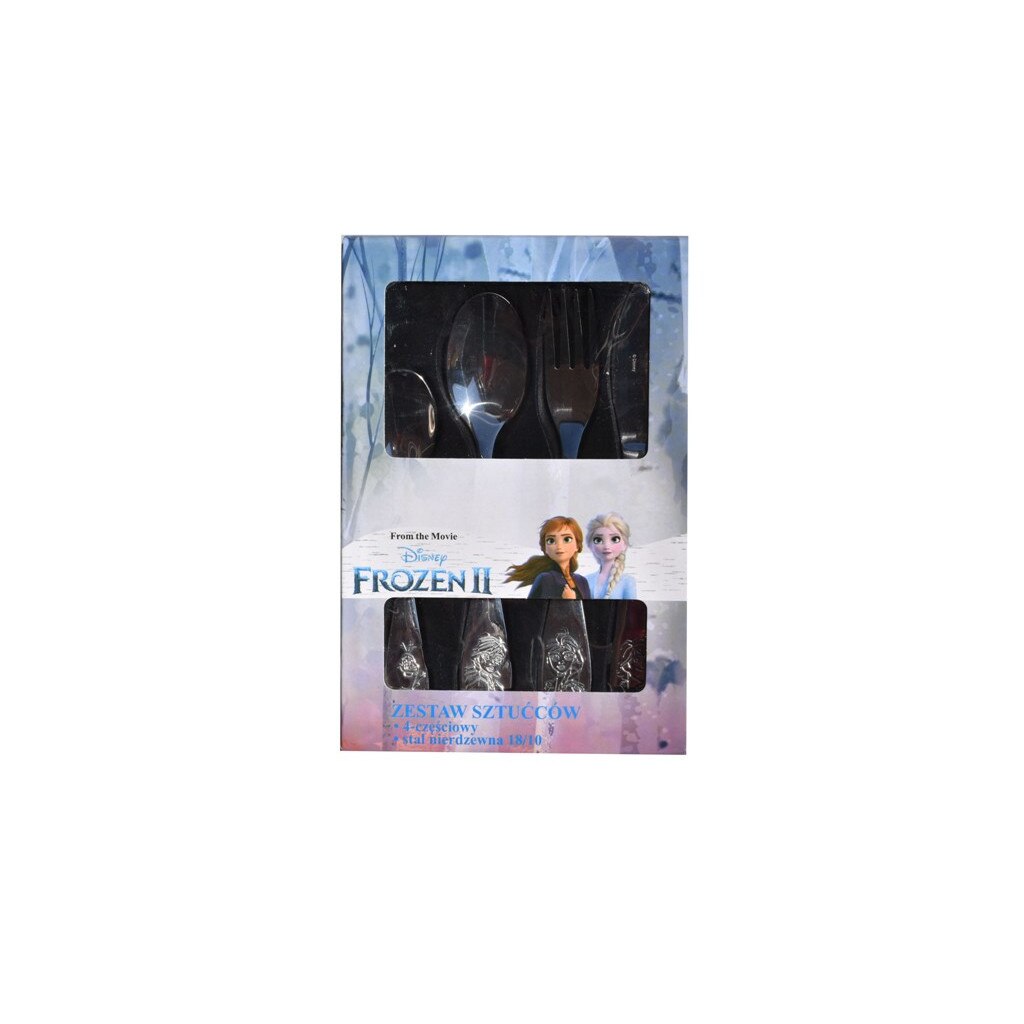 Set tacamuri Frozen Disney, 4 piese (lingura,furculita,cutit, lingurita)