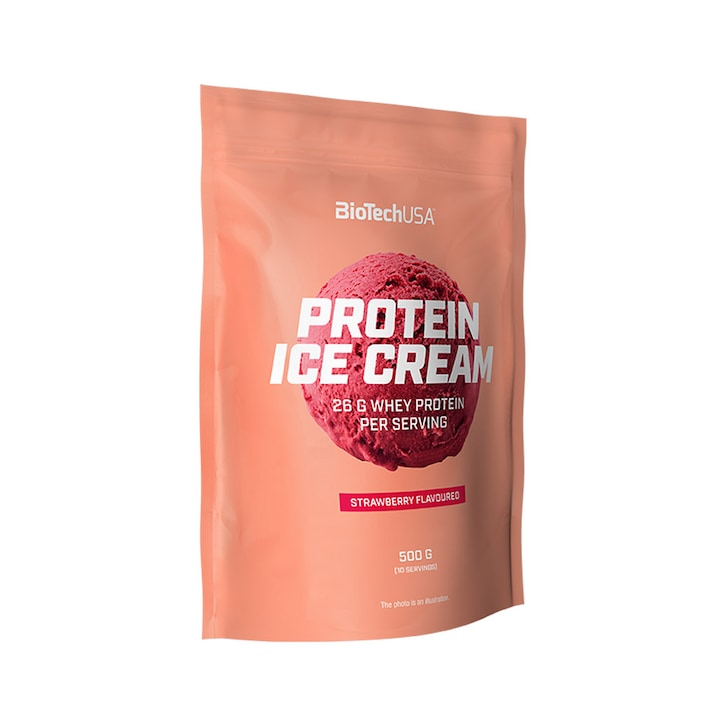 Csokoládé ízű tejsavófehérje jégkrém Biotech Usa fehérje fagylalt eper 0,500 kg