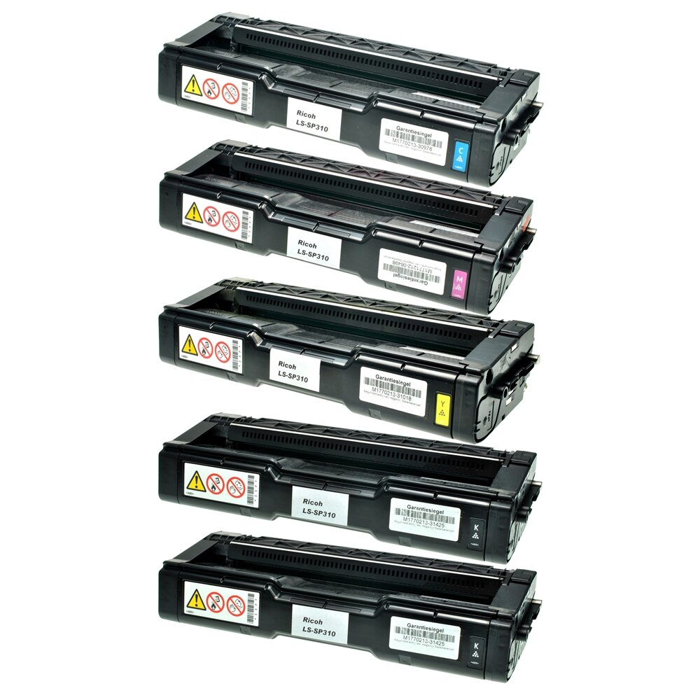 Set de 5 Tonere C310 HBK/C/M/Y 31000 Pagini Multicolor Compatibile Ricoh Aficio SP C310 / SP C231SF / SP C232SF / SP C311N / Aficio SP C312DN / Aficio SP C231N/ Aficio SP C232DN / Aficio SP C320DN / Aficio SP C242DN / Aficio SP C242SF / SP C342DN
