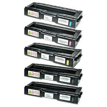 Set de 5 Tonere C310 HBK/C/M/Y 31000 Pagini Multicolor Compatibile Ricoh Aficio SP C310 / SP C231SF / SP C232SF / SP C311N / Aficio SP C312DN / Aficio SP C231N/ Aficio SP C232DN / Aficio SP C320DN / Aficio SP C242DN / Aficio SP C242SF / SP C342DN Set de 5 Tonere C310 HBK/C/M/Y 31000 Pagini Multicolor Compatibile Ricoh Aficio SP C310 / SP C231SF / SP C232SF / SP C311N / Aficio SP C312DN / Aficio SP C231N/ Aficio SP C232DN / Aficio SP C320DN / Aficio SP C242DN / Aficio SP C242SF / SP C342DN