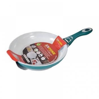 Tigaie ceramica 328, Maner detasabil din silicon, Diametrul 28 cm, Albastru Tigaie ceramica 328, Maner detasabil din silicon, Diametrul 28 cm, Albastru