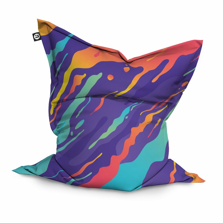 Fotoliu Updeco Puf Bean Bag tip Perna, impermeabil, indoor/outdoor, sac interior, 115 x 150 x 25 cm, retro lava