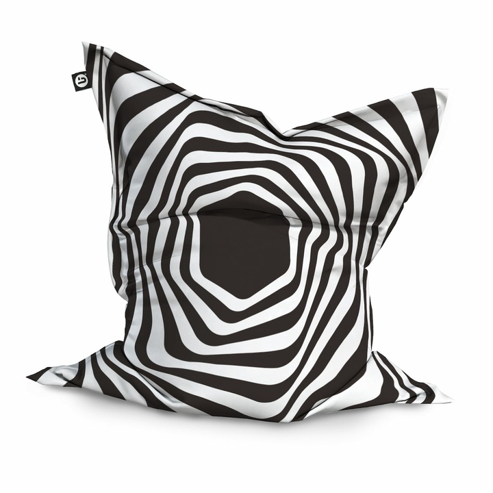 Fotoliu Updeco Puf Bean Bag tip Perna, impermeabil, indoor/outdoor, sac interior, 115 x 150 x 25 cm, abstract zebra