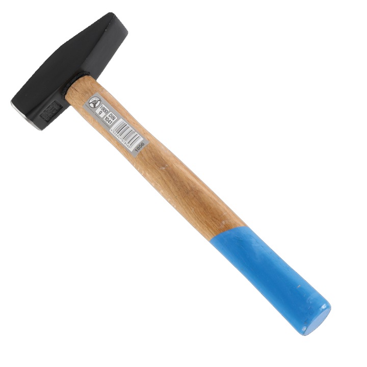 Ciocan pentru lacatuserie, cap forjat de 1000 g, prevazut cu pana metalica si maner in forma ergonomica