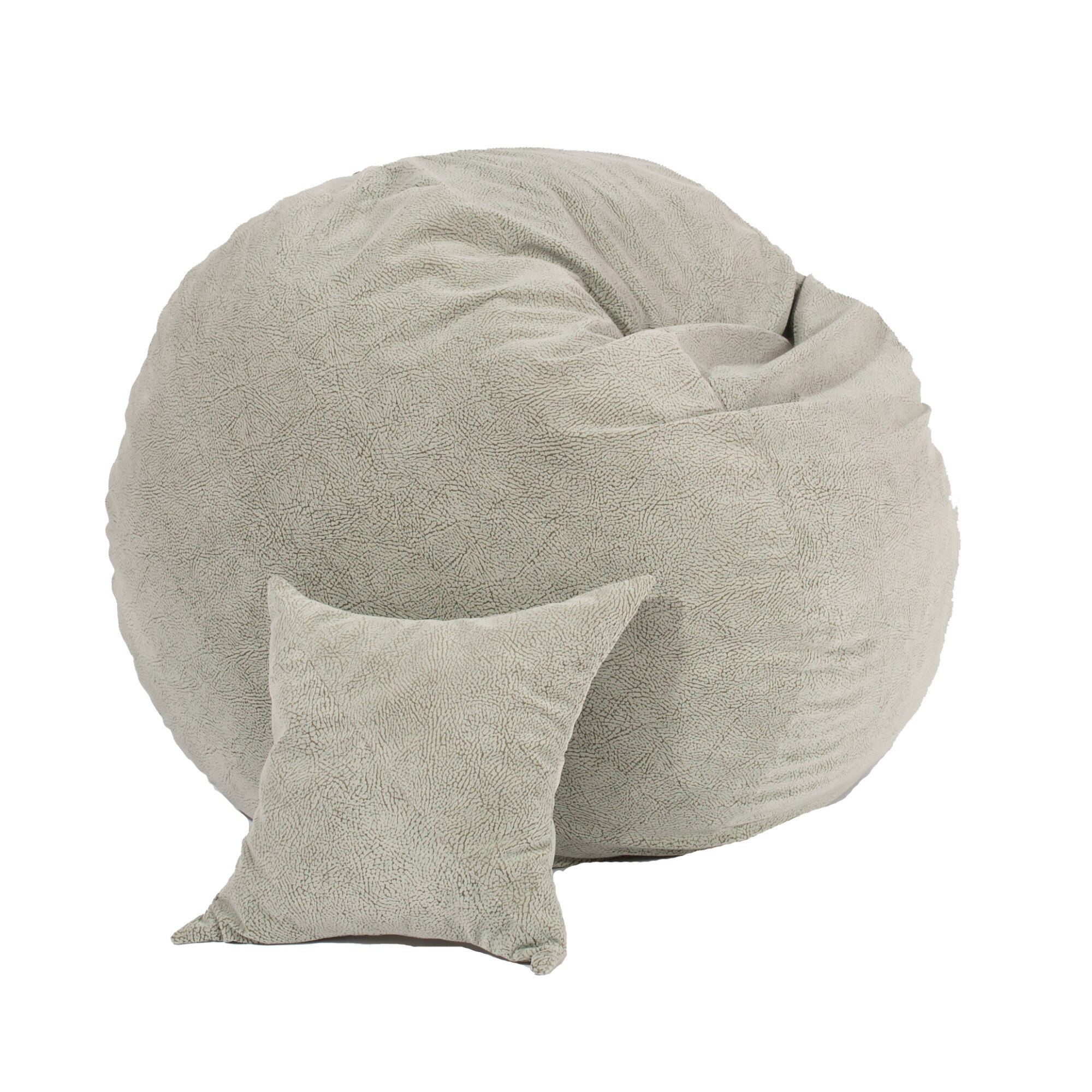Set Fotoliu Puf Matusalem + Perna decorativa - Tree Bark Blons (Gama Diamond) umplut cu fulgi de burete memory mix®