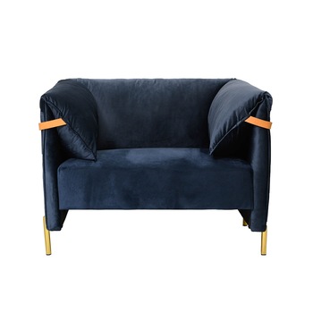 Fotoliu Scarlett, Mobila Sigma, catifea albastru inchis, 102x89x83 cm Fotoliu Scarlett, Mobila Sigma, catifea albastru inchis, 102x89x83 cm