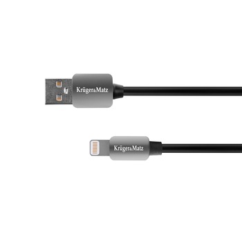 Cablu de date/incarcare Kruger&Matz, USB - Lightning, 1 m Cablu de date/incarcare Kruger&Matz, USB - Lightning, 1 m