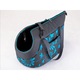 Geanta de transport, grafit si flori albastre, Hobbydog, 30x50x32 cm