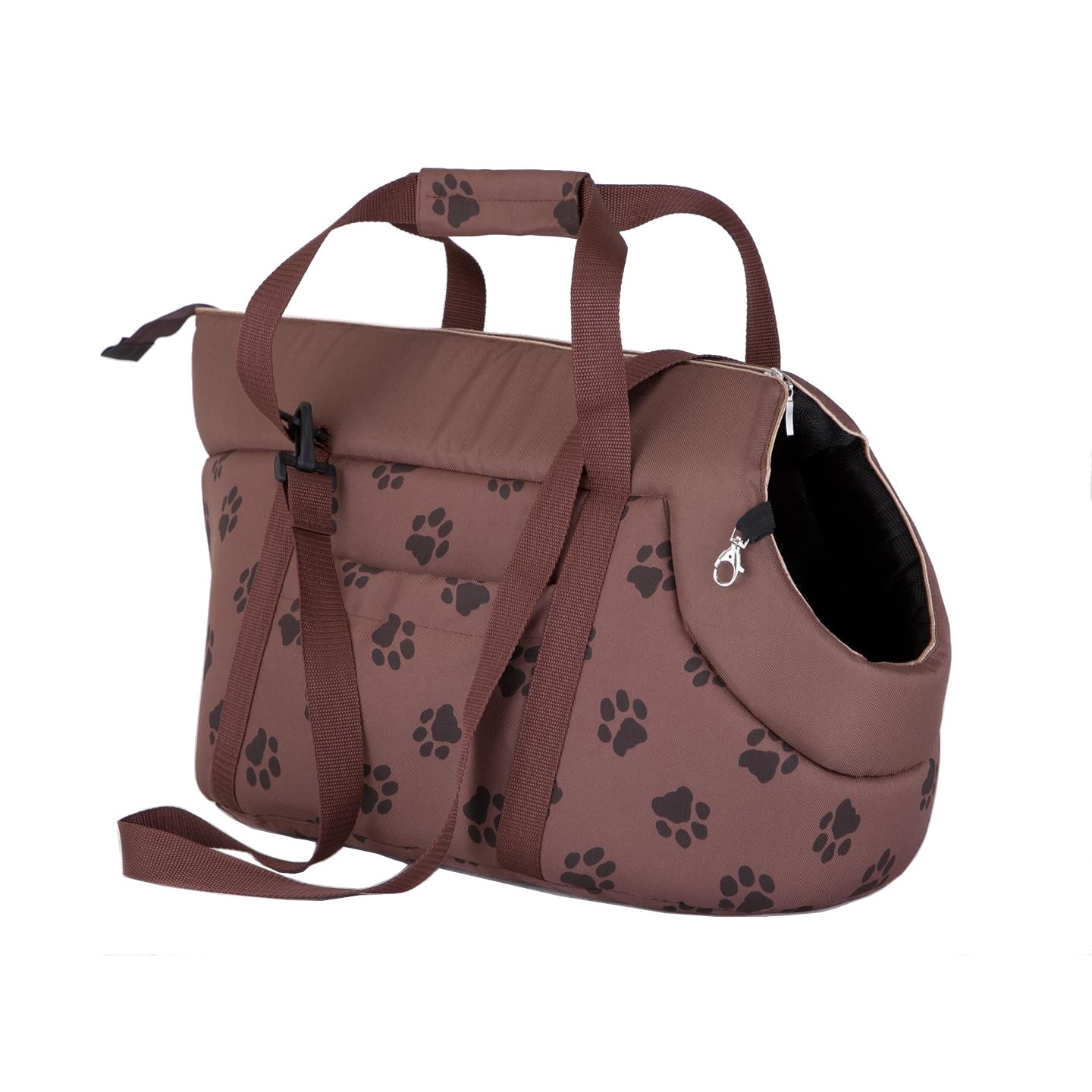 Geanta de transport, maro deschis cu labe, Hobbydog, 30x50x32 cm