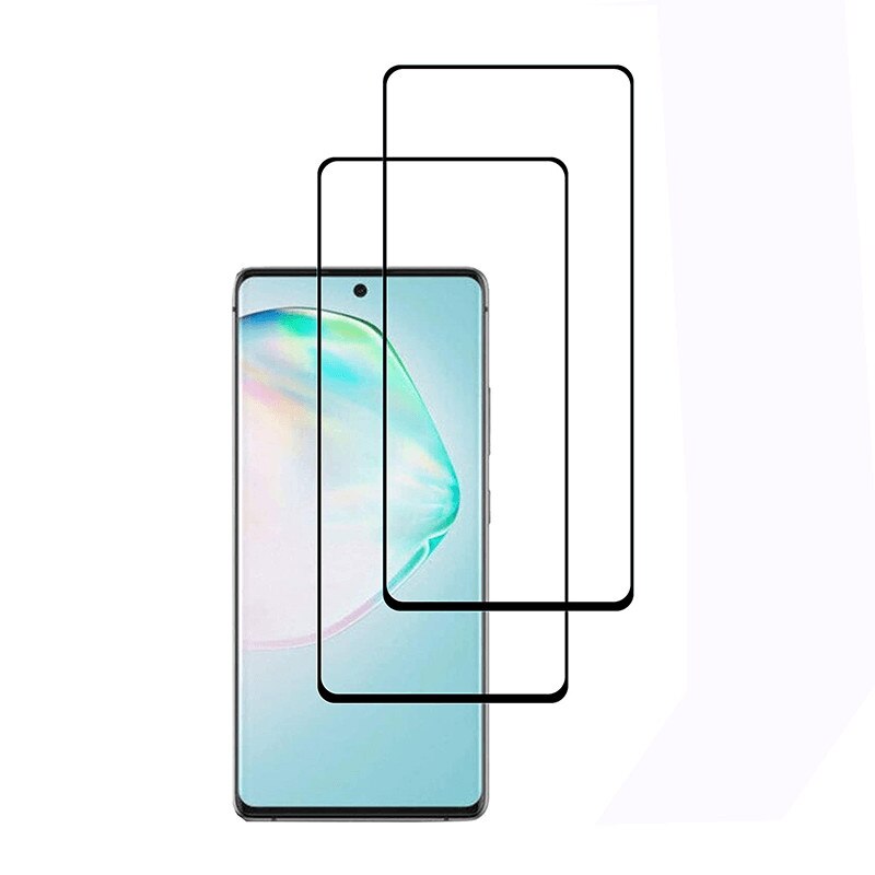 Set 2 folii protectie sticla securizata fullsize pentru Samsung Galaxy A71 5G SM-A716/ A91 SM-A915F / Galaxy S10 Lite, negru