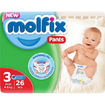 Chilot copii MOLFIX up&go 3 midi 4-9 kg 26 buc Chilot copii MOLFIX up&go 3 midi 4-9 kg 26 buc