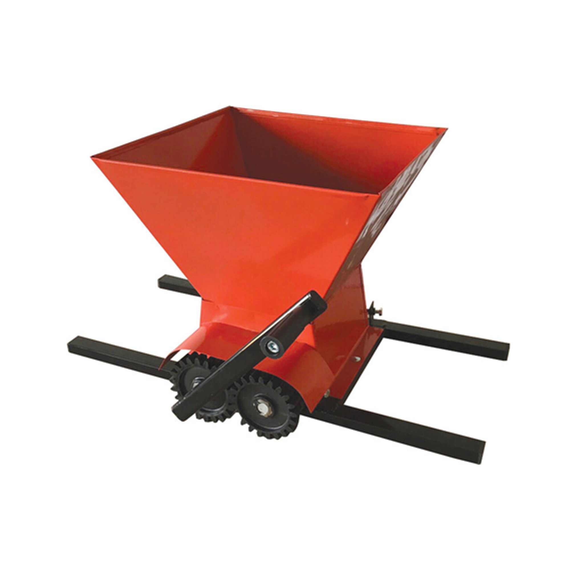 Zdrobitoare struguri manuala GM1, cuva vopsita 390 × 390 × 310 mm, Ø75 mm